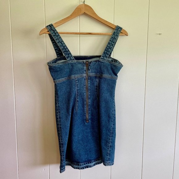 Reformation Size 0 NWT Lizzie Sleeveless Denim Minidress - Picture 6 of 9